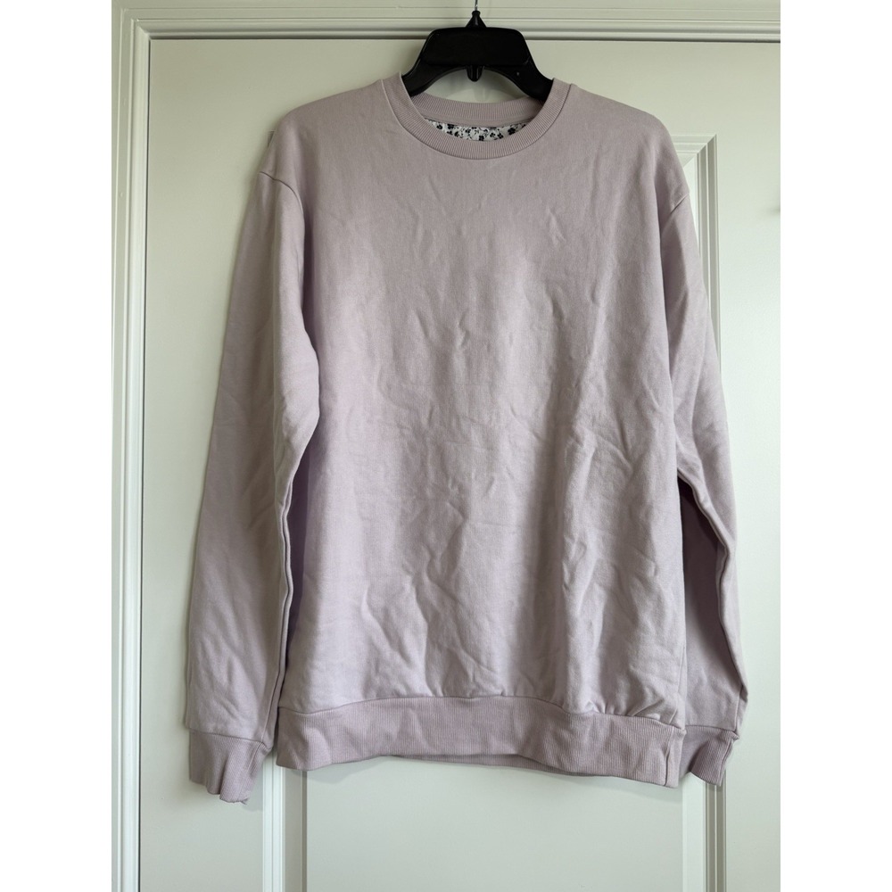 Denim & Flower Ricky Singh Women's Purple Pullover Sweatshirt Size Large NWT